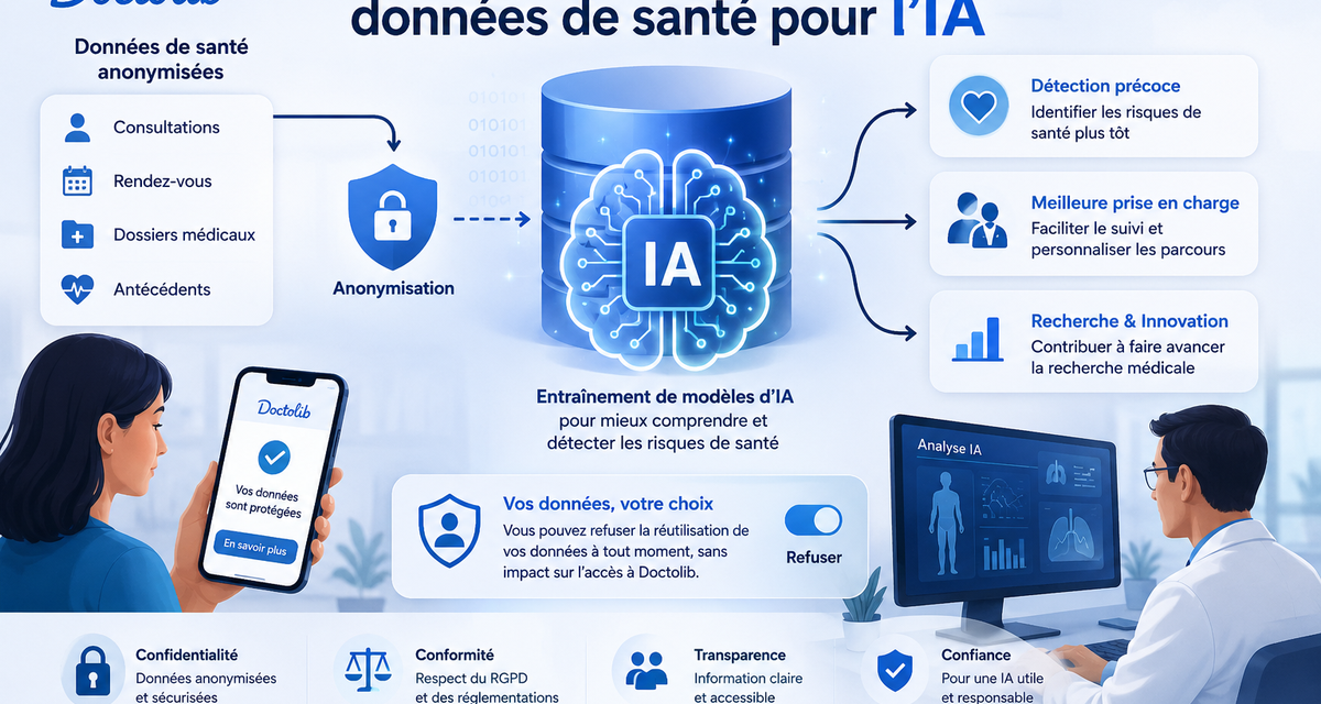 Doctolib réutilisera des données de santé pour l'IA
